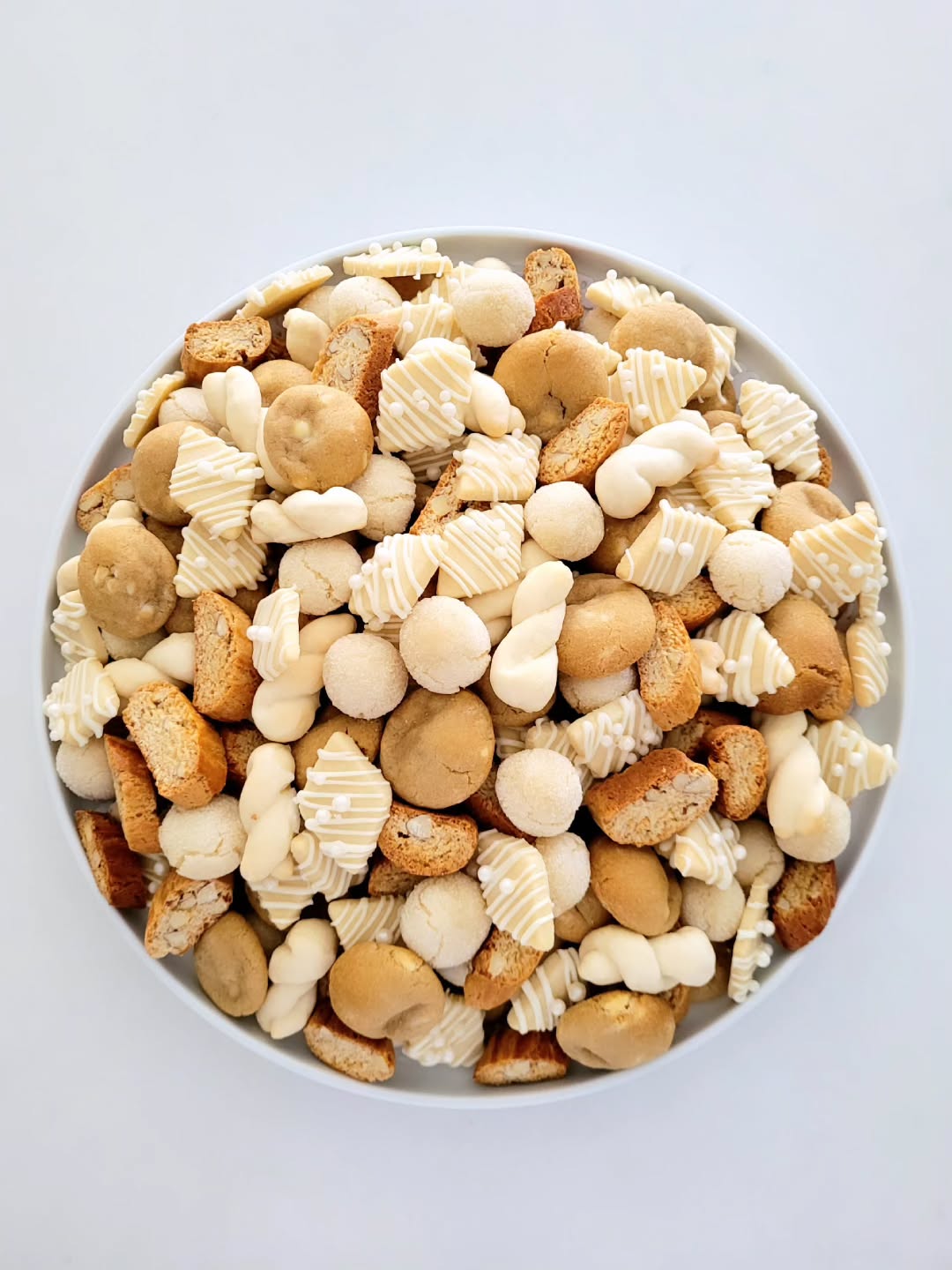 Platter with white cookies